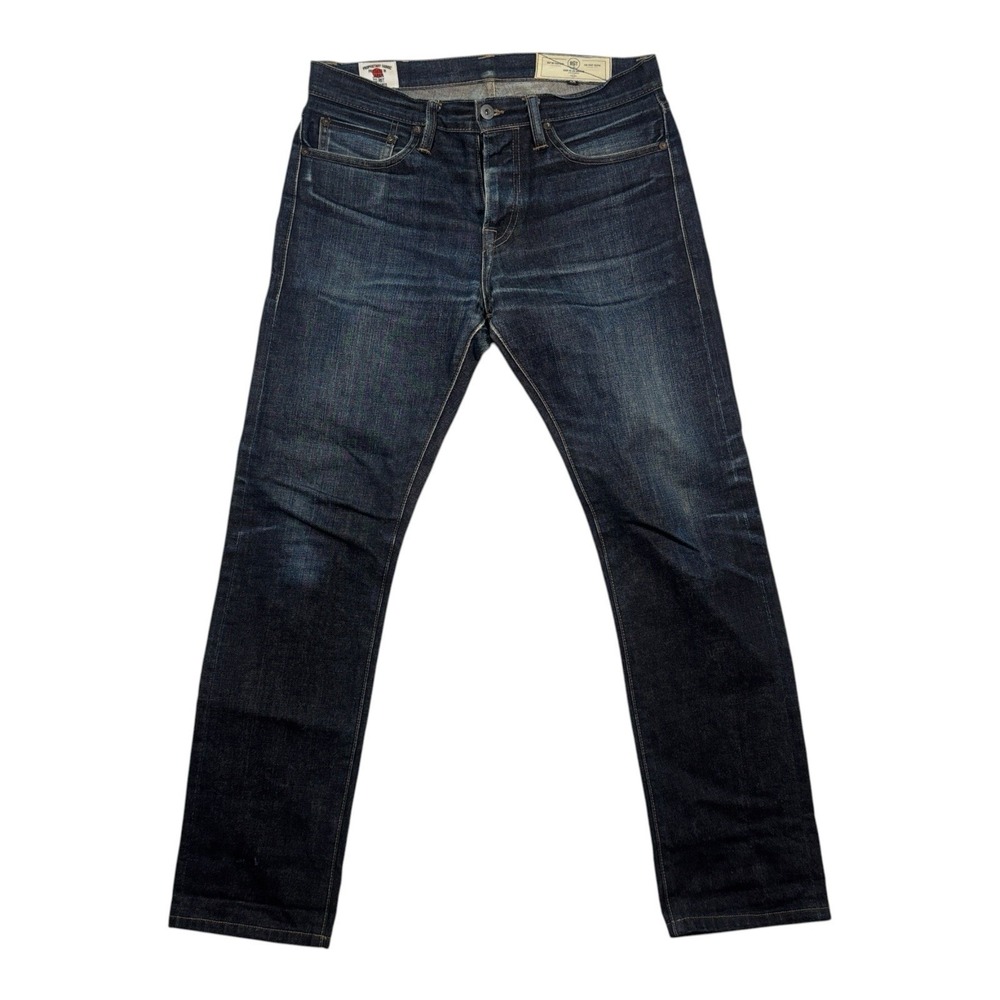 Rogue Territory RGT Stanton Jeans Mens 30 Blue Selvedge Slim Button Fly Japanese